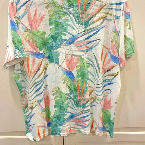 Catalog Favorites Multicolored Bird Feathers Tunic Top 1X - Picture 4 of 7
